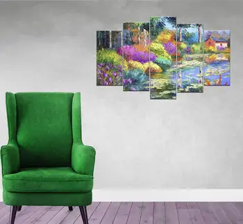 

Colorful Flower Scenic 5 Piece Mdf Table