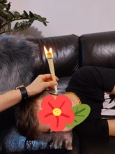 Hopi-limpiador de oídos, vela de oreja, removedor de cera, cuerno, bandeja para tapones para los oídos, aromaterapia redonda, fragancia de Candling de Indiana, 10 Uds.