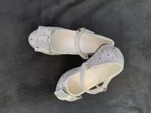 Female Sandals Wedge-Shoes Heels ULKNN Party Silver Girls Footwear Princess Kids Soft