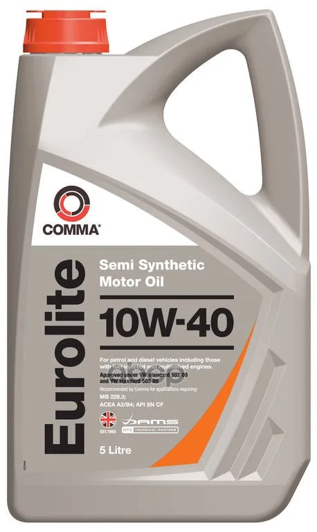 COMMA Масло Моторное 10w40 Comma 5л Полусинтетика Eurolite Comma Eul5l