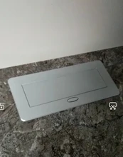 Enchufe DE escritorio toma DE corriente 2 3 DE EU FR con carga USB lenta emergente cubierta DE aleación DE aluminio plateado negro para sala DE reuniones enchufe pared,enchufes para pared,toma de corriente ,tomacorrien