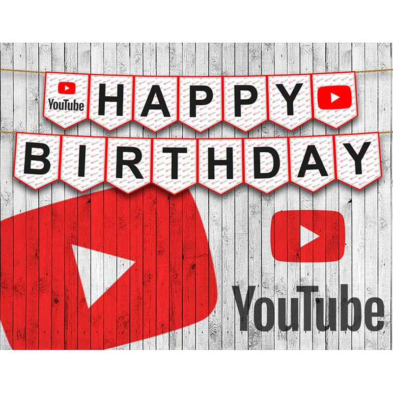 Баннер на день рождения YouTube гирлянда с полным алфавитом баннер | Дом и сад