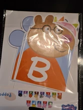 Decoración de fiesta de Peppa Pig, tema de dibujos animados, globo de Peppa George, cartel de feliz cumpleaños, decoración de fiesta de cumpleaños para niños, 2021