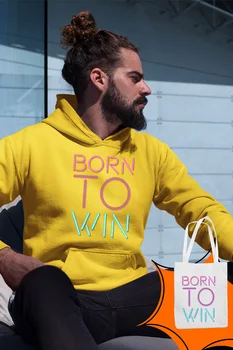 

Angemiel Wear Win For Born Yellow Men 'S Hooded Sweatshirt Bags Kombin