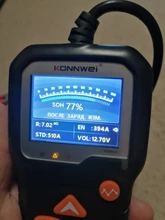 KONNWEI-probador de batería de motocicleta KW650, Analizador de sistema de batería de 12V y 6V, 2000CCA, herramientas de prueba de arranque de carga para el coche