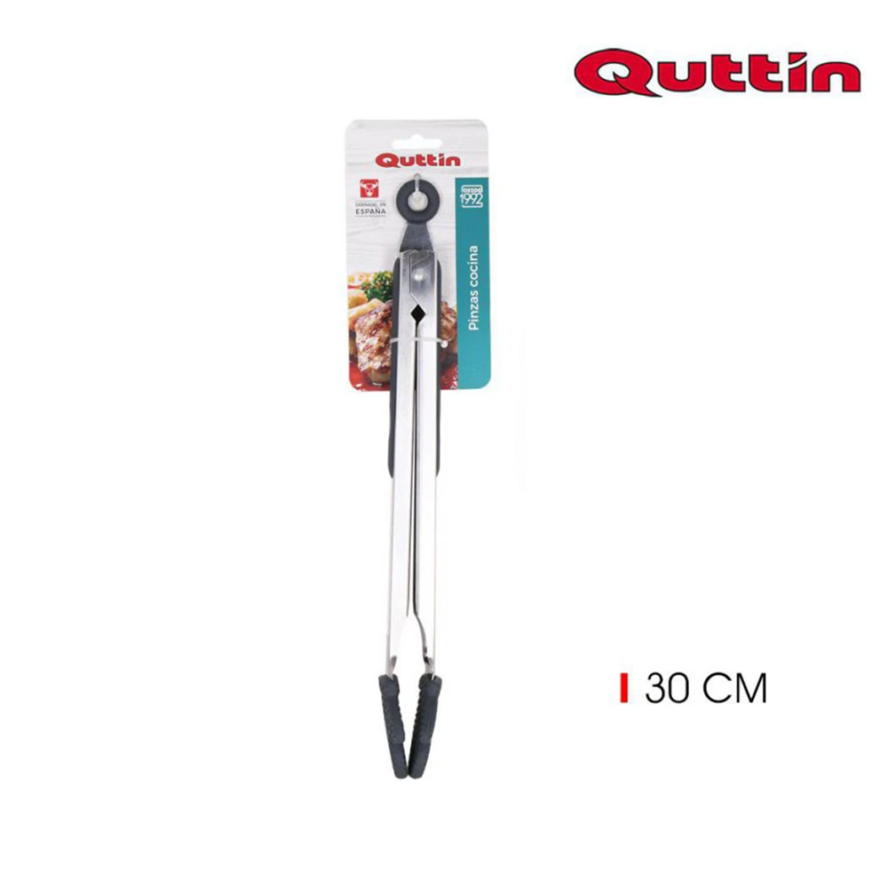 Pinzas cocina acero 30cm quttin