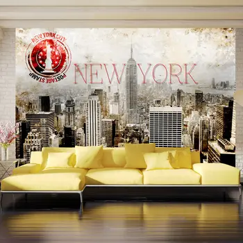 

Wall mural-New York - POST AGE STAMP - 150x105 cm