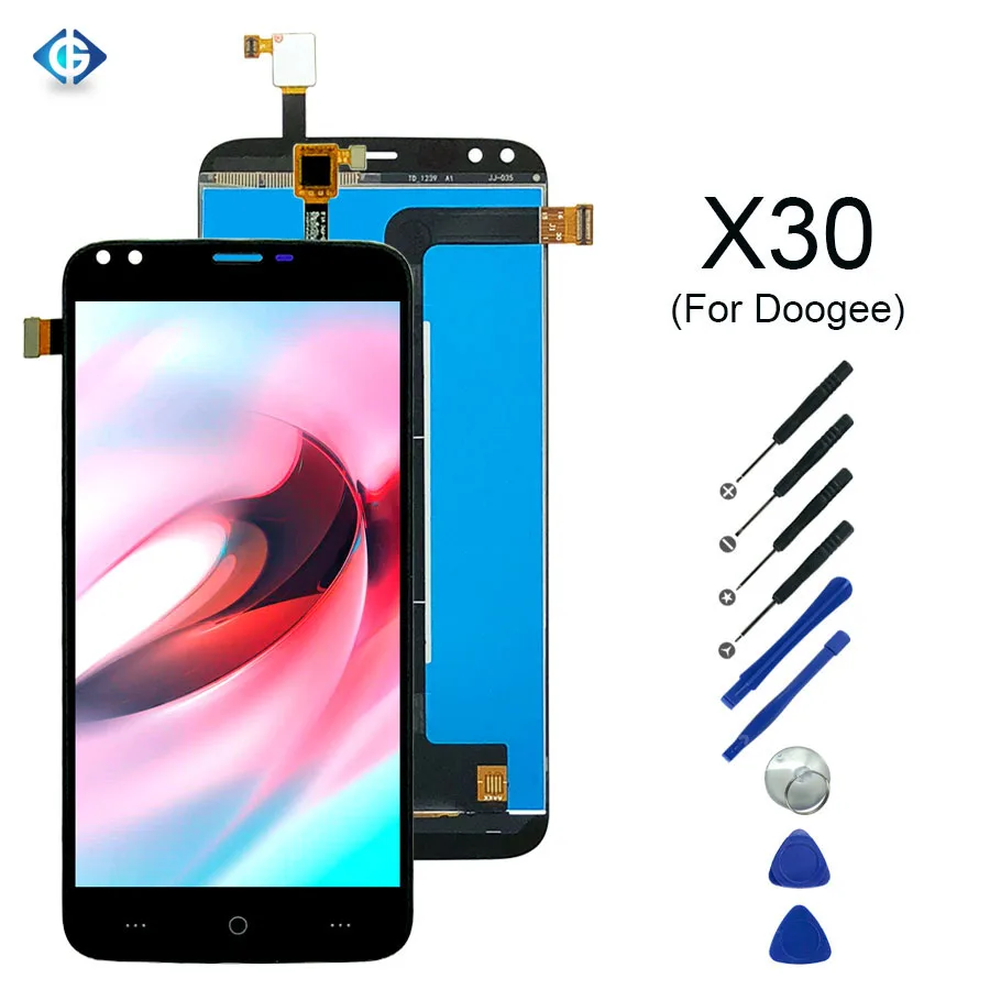 20 шт ЖК-экран для Doogee X30 Дисплей Для Doogee X30 ЖК-дисплей кодирующий преобразователь сенсорного экрана в сборе Замена DHL