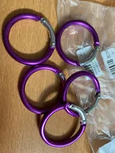 Mosquetón redondo de aleación de aluminio para montañismo, hebilla de bloqueo, gancho a presión, llavero, anillo de resorte redondo para acampada, 5 uds.