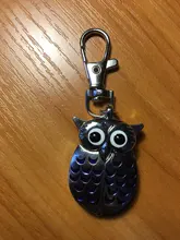 Búho reloj de bolsillo bonito llavero de dibujos animados reloj de bolsillo moda hermosa búho reloj Clip de llavero de bolsillo explosión en gros часы 03 *