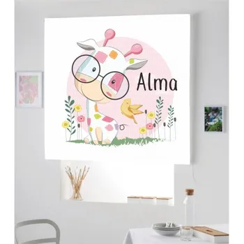 

Blind Iroa Digital customizable Giraffe Girl I ROLLER BLINDS TRANSLUCENT PERSONALIZED WITH NAME! (100X170)