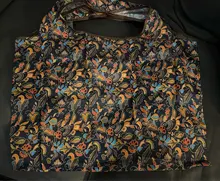 Bolso plegable de gran capacidad para compras, bolsa de gran capacidad, ecológico, con estampado, a la moda, novedad