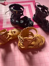 Sandalias de fondo suave para niñas, zapatos de princesas pequeñas, novedad de verano, zapatos romanos altos para bebés, zapatos de playa Princesa, zapatillas para niños
