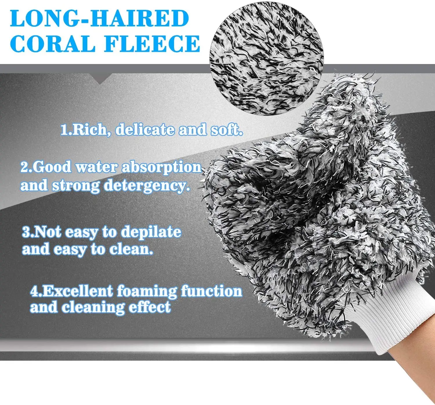 Cyclone Microfiber Wash Mitts car cleaning gloves microfiber car mitt microfiber cleaning gloves microfiber washing gloves microfiber gloves Car Wash Accessories 4Pcs 7''x11''