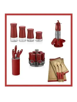 

Neva 5 Piece Sweet Kitchen Set in One Red