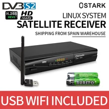 decodificador satelite Ostark ASX Pro DVB-S2 receptor satelite sistema linux USB wifi incluido envio desde españa
