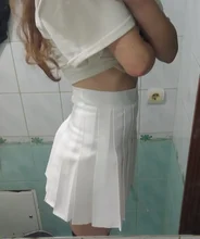 QRWR-faldas de estilo Kawaii para mujer, faldas plisadas de cintura alta, estilo coreano, 2021