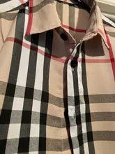 Camisa informal de moda para mujer, camisa de gasa con solapa y manga larga con estampado de labios, a cuadros, nueva de 2020