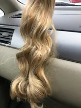 Leeons-extensiones de cabello con Clip 6H/613 #, conjunto de 6 unidades, 16 pinzas, cabeza completa, 55Cm, postizos de fibra sintética recta