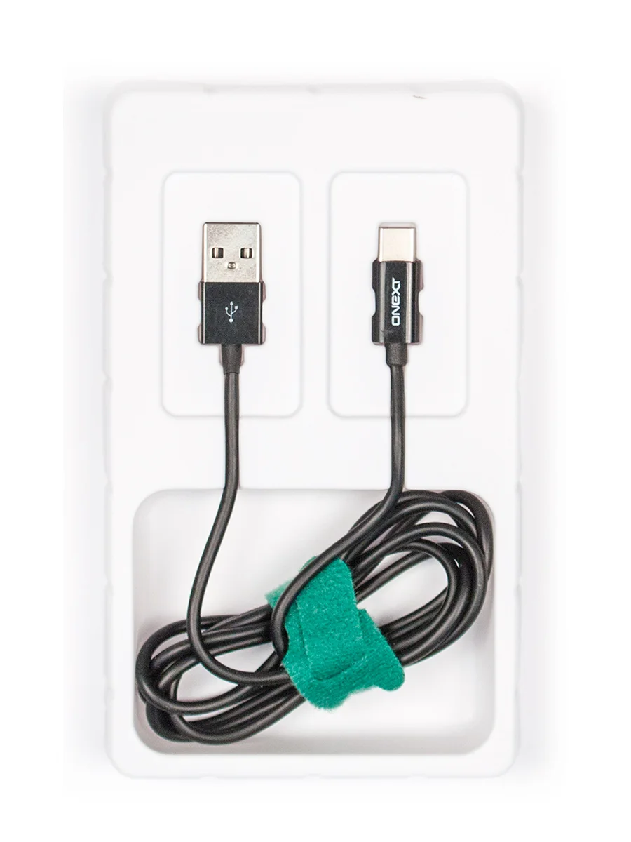 Date cable ONEXT USB Type-C USB-A, 1,2 M, TПЭ, Black