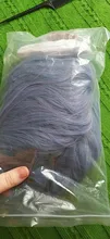 LOUIS FERRE-Peluca de cabello sintético para mujeres negras, cabellera artificial largo ondulado con flequillo, color azul y morado, resistente al calor