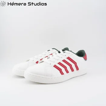 

WOMAN SHOES SPORTS WOMAN CASUAL CHEST WITH STRIPES IN RED And MUSTARD