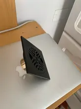 Shower Floor Drain-Cover Waste-Floor-Drain-Hideep Washroom Brass Black Square 10x10cm