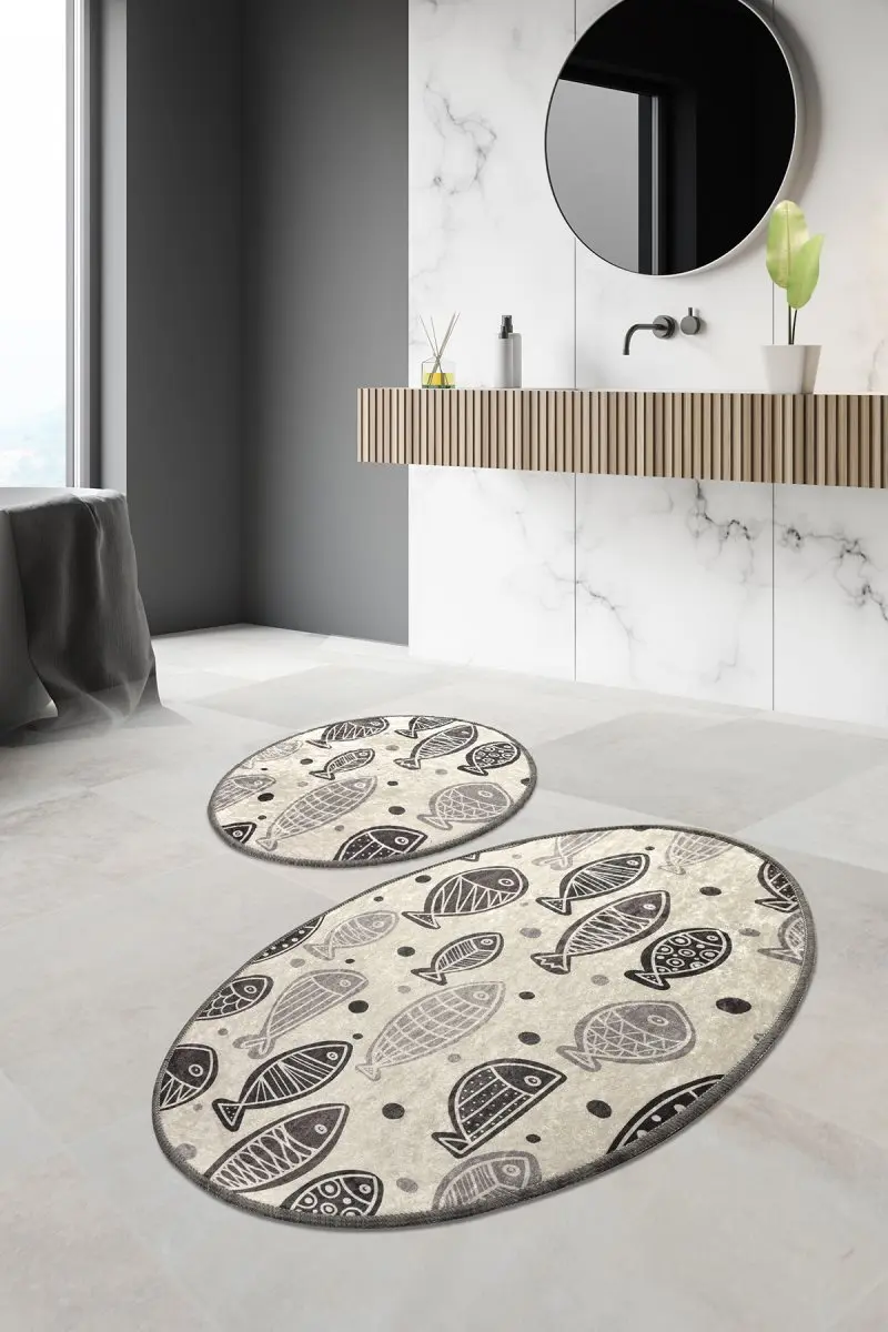 Коврики для ванной нескользящие Противоскользящие коврики противоскользящие белые Djt 2'Li набор 60X100 см-50X60 см