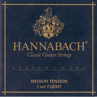 Hannabach 728MT Custom Made Black Комплект струн для классической гитары среднее натяжение |