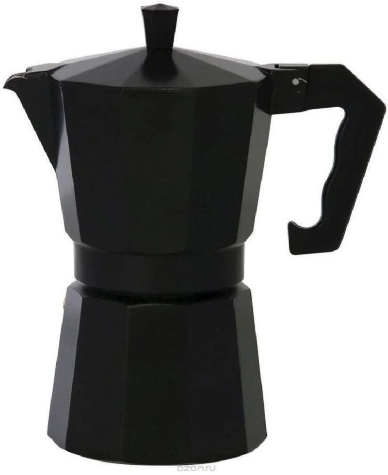 

Coffee Maker Pot Aluminum Mocha Espresso Percolator Pot Coffee Kettle Cafetera Home Outdoor Stovetop Cafe Tools Black