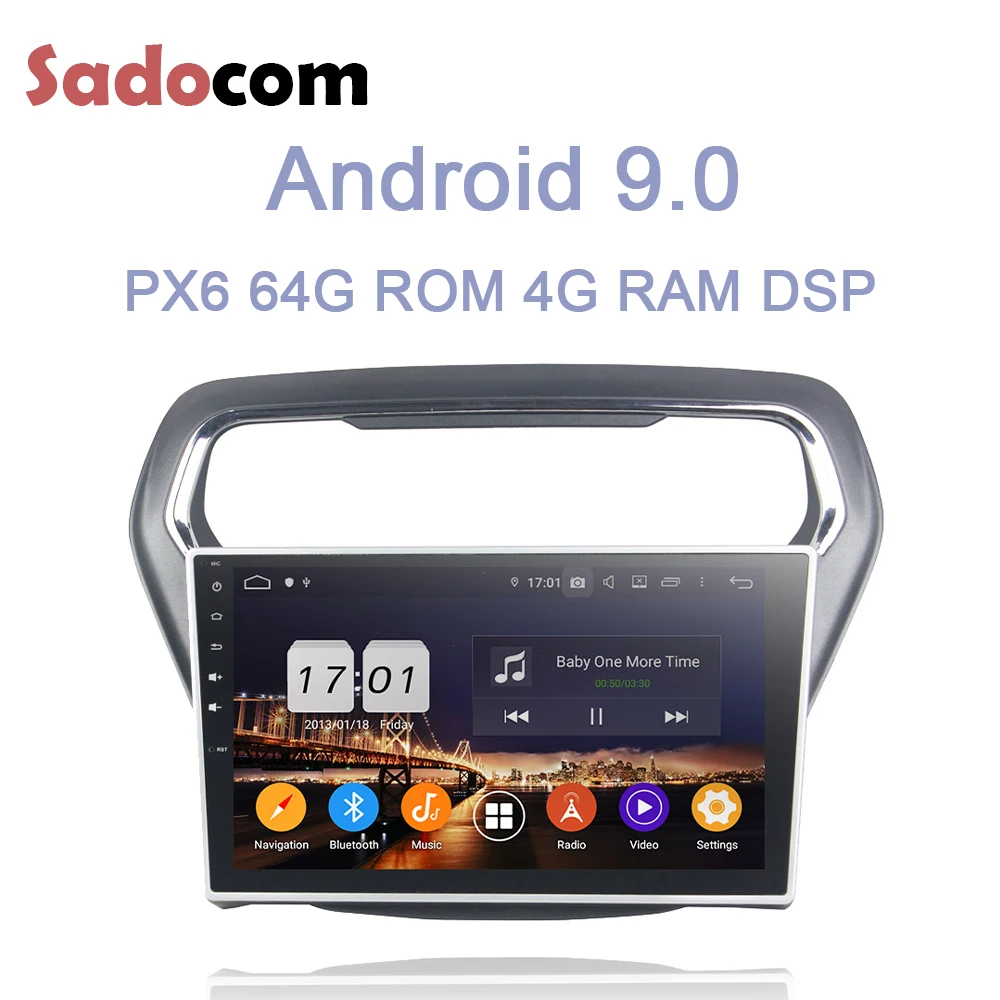 10," DSP Android 9,0 Bluetooth 4,2 64G rom 4 Гб ram 8 core автомобильный dvd-плеер gps RDS Авторадио wifi DVR для Ford ESCORT