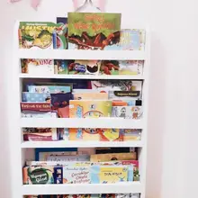 Kinderen Boekenplank Cartoon Massief Houten Vloer Boekenkast Eenvoudige Plank Foto Boek Opslag Eenvoudige Meubels Voor Hom Montessori