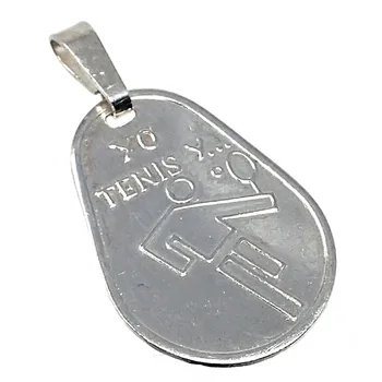 

Silver Plate 925 Sterling m oval 23mm. I TENNIS AND... [AB5604GR] -Customizable-RECORDING INCLUDED IN THE PRICE