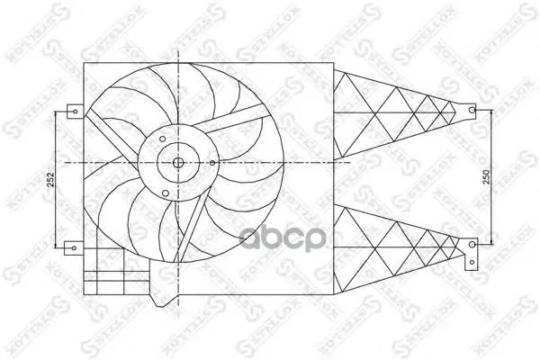 29-99011-Sx_вентилятор Охлаждения! Vw Polo/Bora/Lupo/Golf, Audi A3 00 Stellox 2999011sx Stellox арт. 2999011SX