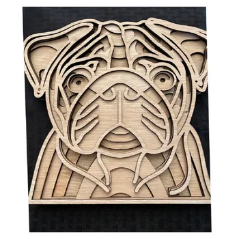 

Files for laser cutting machine Multilayer Mandala Boxer Dog digital CNC Pattern Vector plans model 3D body drawings