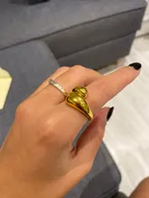 HUANZHI-anillo ancho brillante minimalista para mujer y hombre, anillos abiertos geométricos, joyería, Color dorado, plateado, 2020