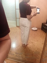 Pantalones vaqueros holgados de cintura elástica para mujer, moda de Corea de algodón informales combinables, color blanco, nueva llegada de primavera y verano, S982