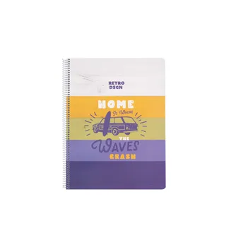 

Notebook cover polypropylene A4 5X5 microperforated CALIFORNIA DREAMING