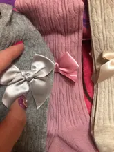 Medias con lazo para niñas, pantalones de algodón, de 1 a 10 años, 8 colores, para Otoño e Invierno