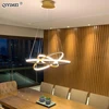 Modern LED Pendant lights for living dining room white golden coffee black Circle Rings aluminum body Lamp fixtures home lamp ► Photo 2/6