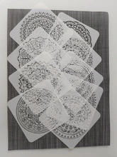 Plantilla para pintura libro de recortes colorear plantilla decorativa para álbum en relieve, Mandala redondo, geometría, manualidades, 15x15cm, paquete de 9 unidades