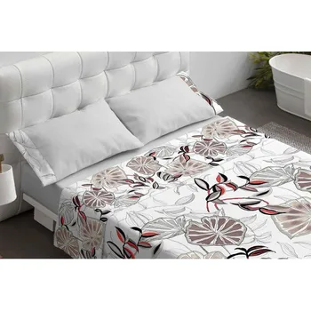 

White Burrito-sheet Set 110 FASHION Leaves Beige 135x190/200 + 28 cm