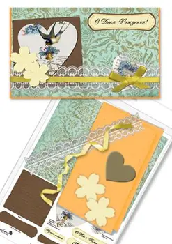 

Set for creating a postcard art. Nabcard (28 Journal of Love)
