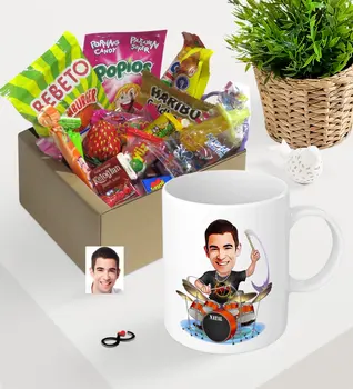 

Personalized Mr Baterist Caricature Of Nostalgic Lezzetler Mug Set Personalized gift Design Past Occasions Childhood reliable