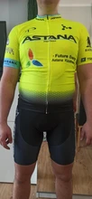 Astana-Conjunto de ropa de ciclismo para hombre, Maillot y Culotte de equipo profesional de secado rápido, 19D, amarillo, novedad de 2021