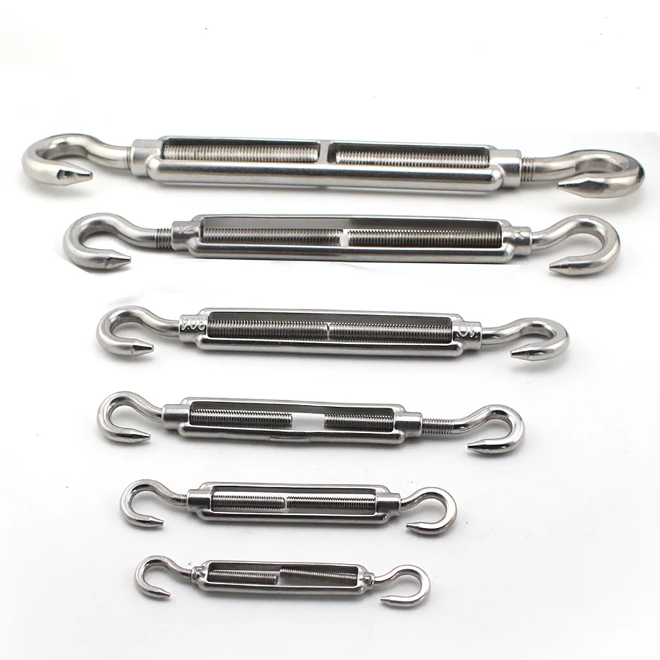 Wire Rope Tightener 2-Piece Stainless Steel Rope Tensioner Clamping ...