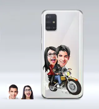 

Personalized Valentine Caricature Of Samsung Galaxy A51 Thin Transparent Silicone Phone Kapağı-17