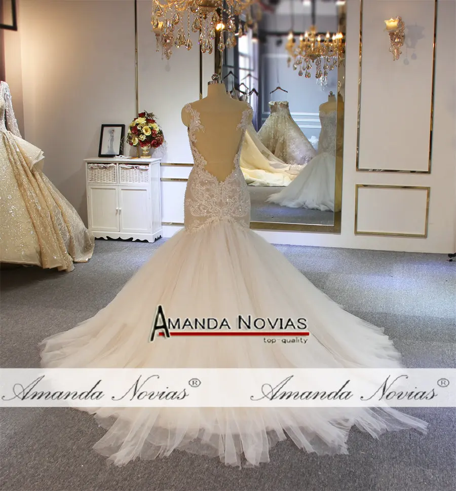 Аманда Novias Свадебное платье "Русалка" Vestido De Noiva новые специальные Кружева платье невесты с отделкой бисером