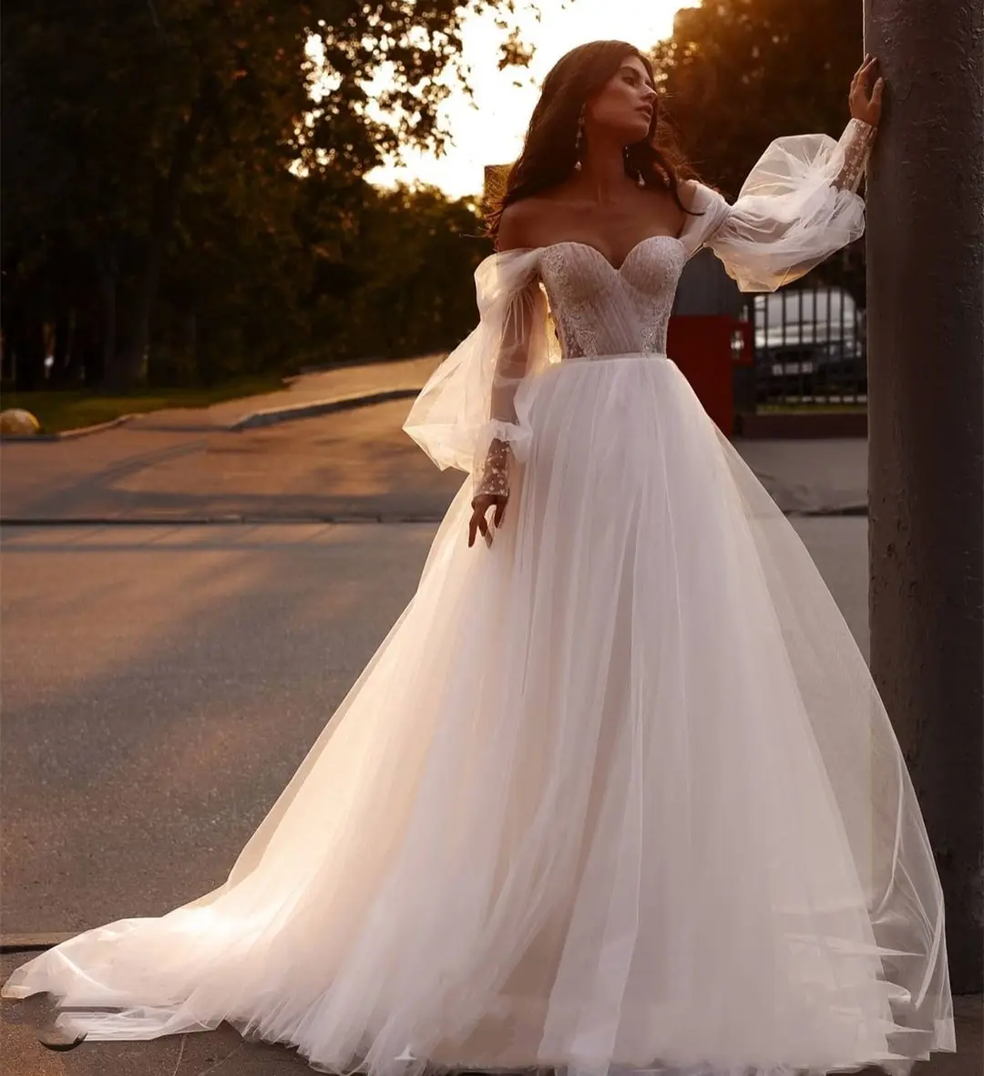 Gorgeous Lace Open-Back Sleeveless Sexy Slit Wedding Dress, FC1988 main image 1