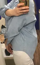 KPYTOMOA-blusas holgadas asimétricas de manga larga para mujer, camisas de pana con bolsillos de gran tamaño a la moda, Tops Chic para mujer 2020